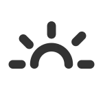 Sun Half SVG Icon